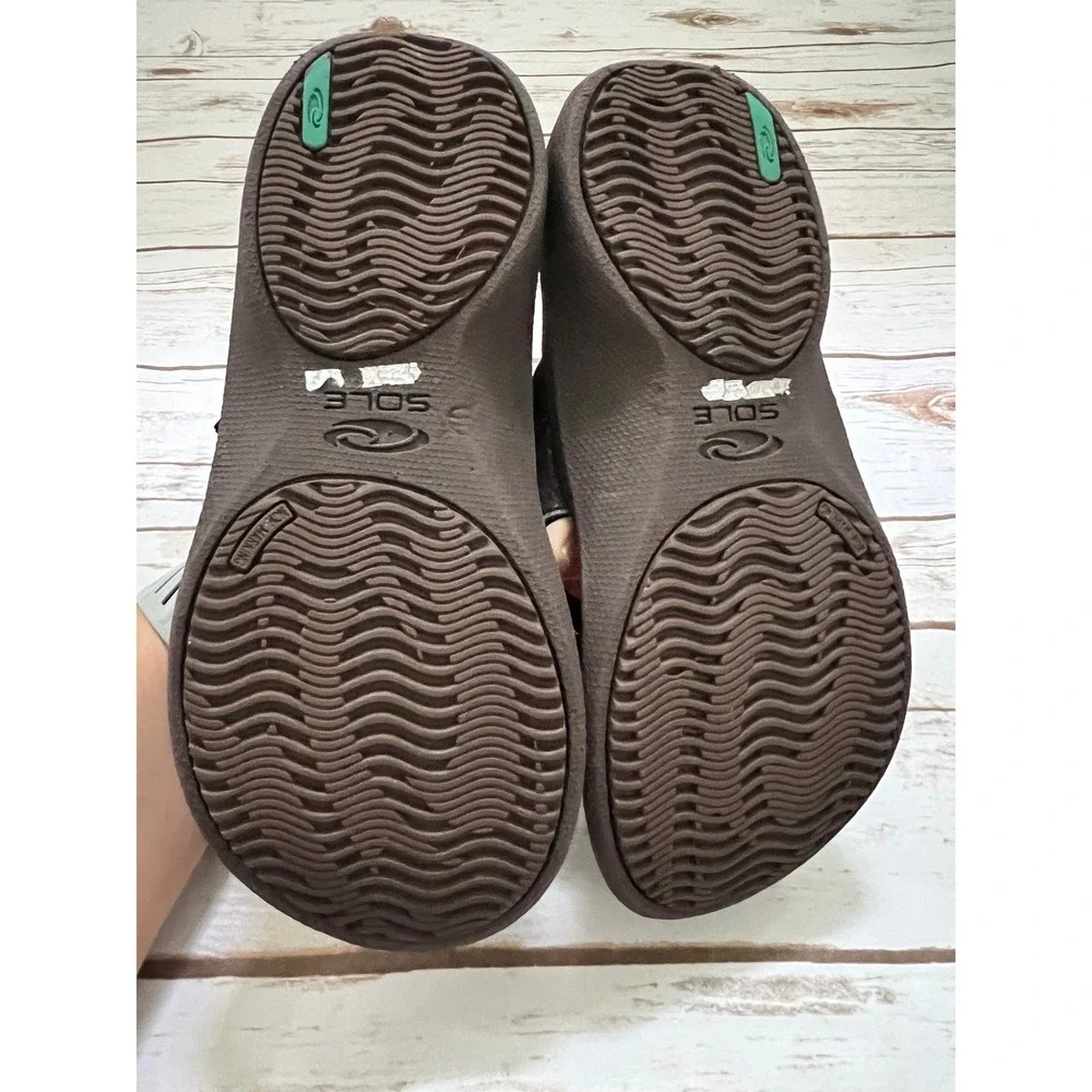 SOLE Flip Flop Sandals Brown Orthopedic Contoured‎ Footbed W5
